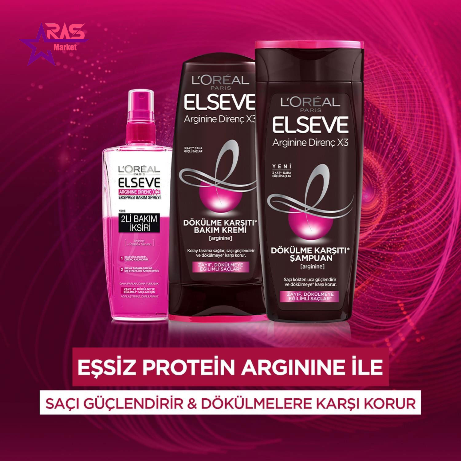 شامپو لورآل سری ELSEVE مدل Arginine Direnç X3 ضد ریزش مو ۴۵۰ میلی لیتر ، خرید اینترنتی محصولات شوینده و بهداشتی ، ارس مارکت