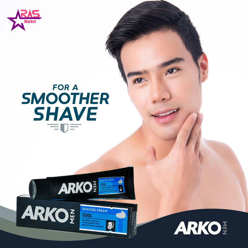 خمیر اصلاح آرکو مدل Cool خنک کننده 100 میلی لیتر ، خرید اینترنتی محصولات شوینده و بهداشتی ، بهداشت آقایان ، arko shaving cream