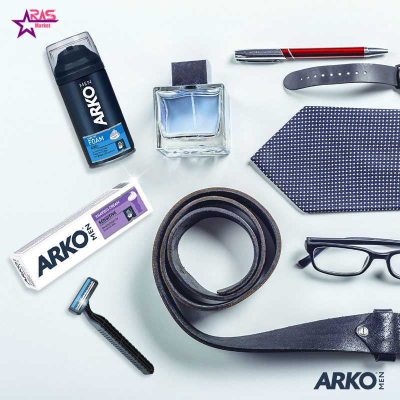 خمیر اصلاح آرکو مدل Sensitive مخصوص پوست های حساس 100 میلی لیتر ، خرید اینترنتی محصولات شوینده و بهداشتی ، بهداشت آقایان ، aras market