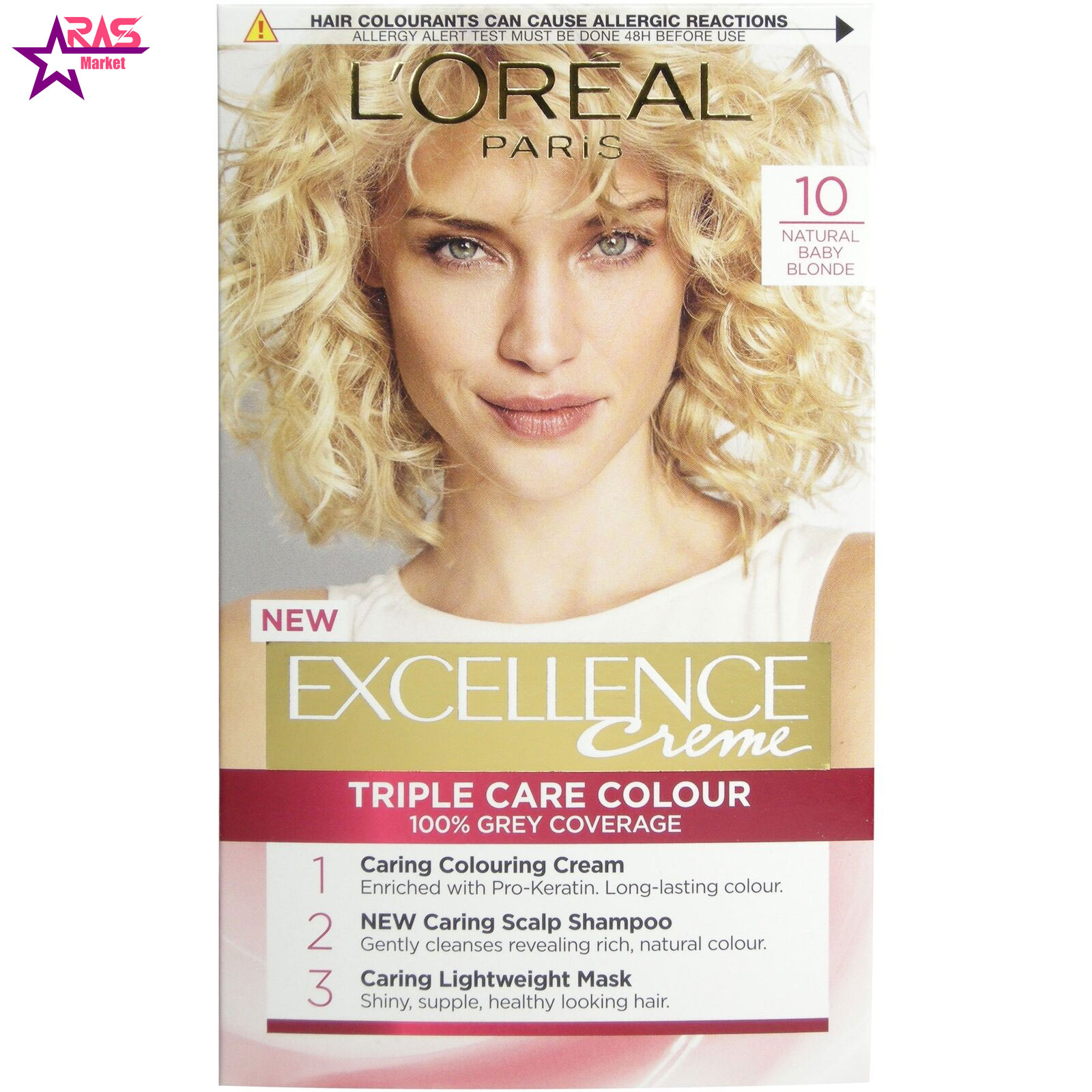 کیت رنگ مو لورآل سری Excellence شماره 10 ، فروشگاه اینترنتی ارس مارکت ، بهداشت بانوان ، loreal hair dye