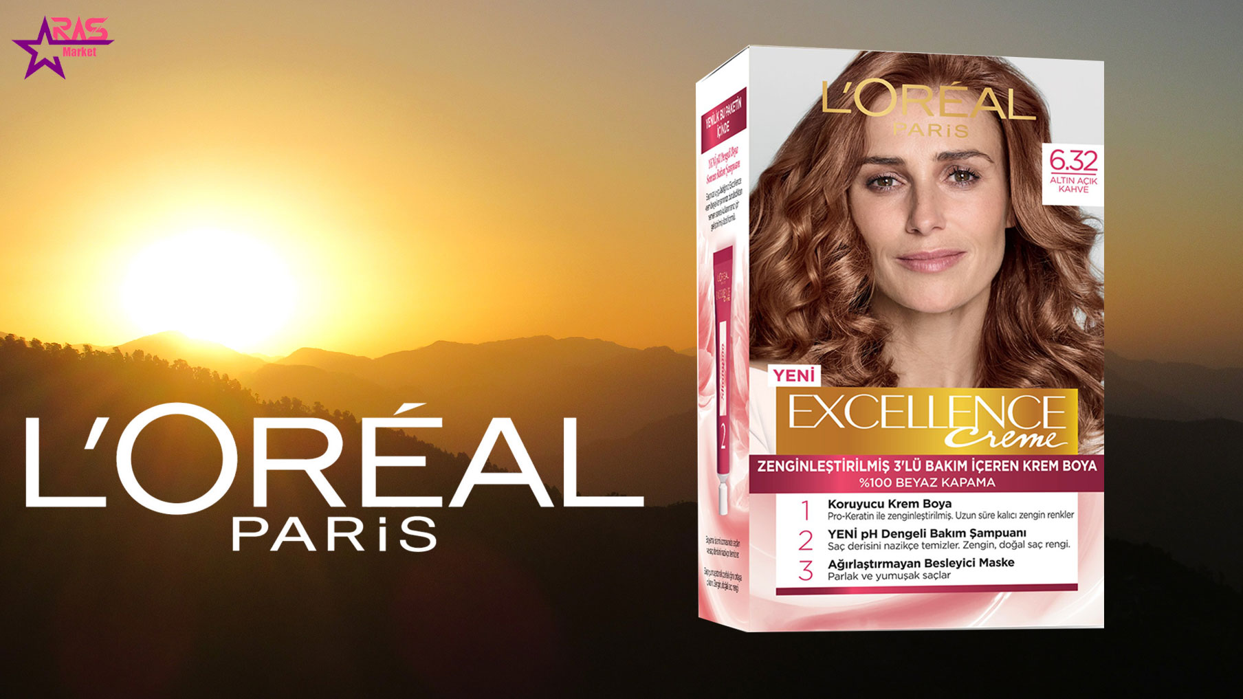کیت رنگ مو لورآل سری Excellence شماره 6.32 ، خرید اینترنتی محصولات شوینده و بهداشتی ، بهداشت بانوان