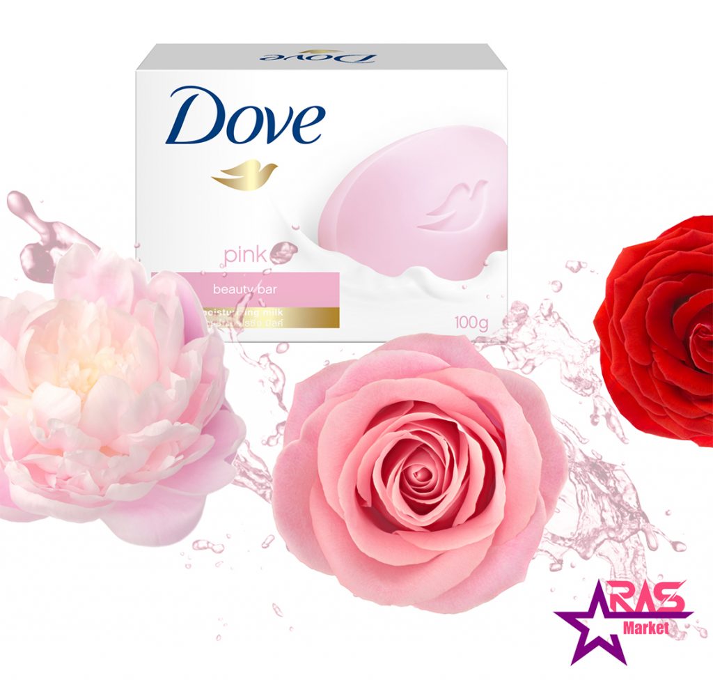 صابون داو مدل pink با رایحه گل رز 100 گرم ، خرید اینترنتی محصولات شوینده و بهداشتی