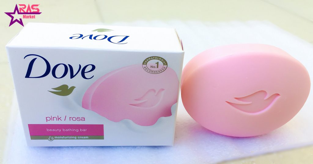 صابون داو مدل pink با رایحه گل رز 100 گرم ، خرید اینترنتی محصولات شوینده و بهداشتی ، صابون زیبایی داو صورتی