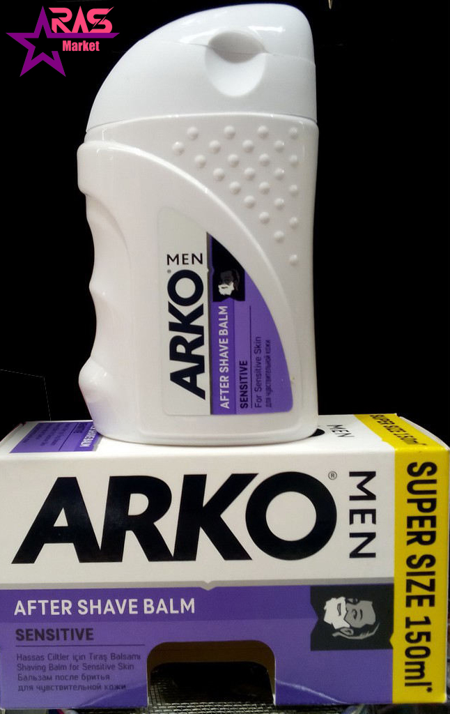 بالم افتر شیو آرکو مدل Sensitive حجم 150 میلی لیتر ، خرید اینترنتی محصولات شوینده و بهداشتی ، ارس مارکت ، پس از اصلاح آرکو