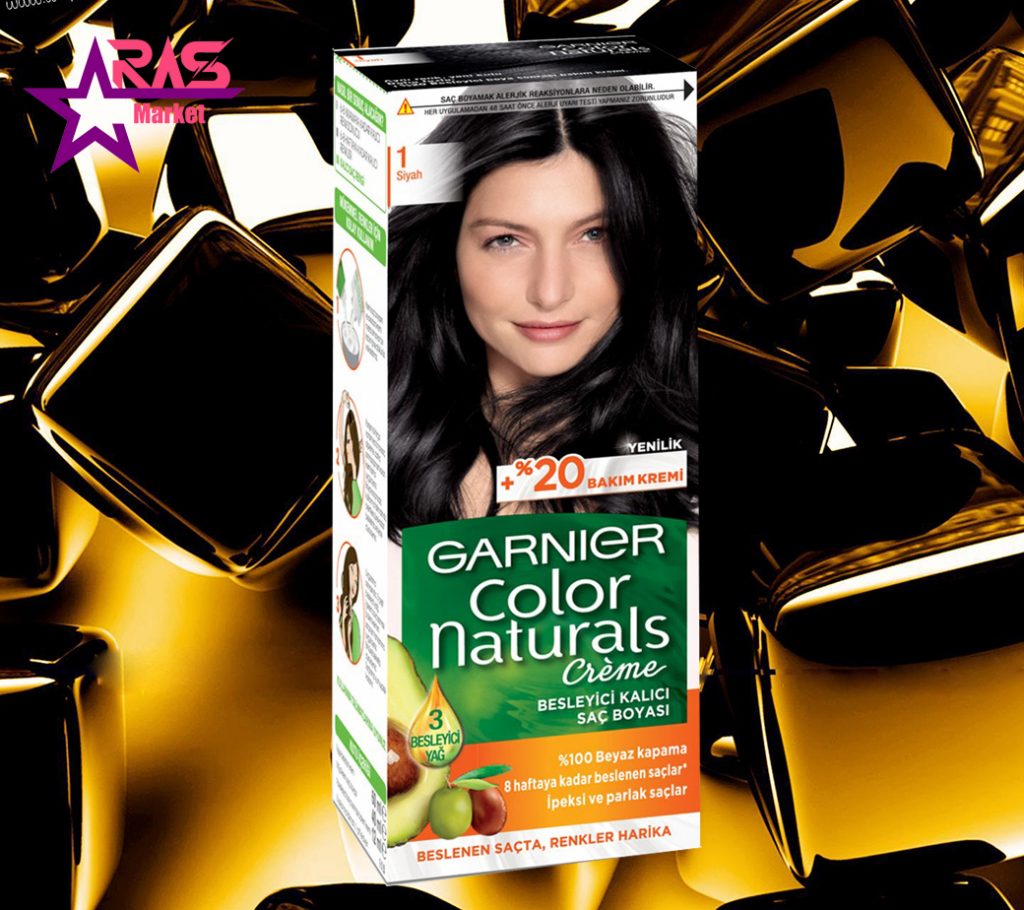 کیت رنگ مو گارنیر سری Color Naturals شماره 1 ، خرید اینترنتی محصولات شوینده و بهداشتی ، ارس مارکت