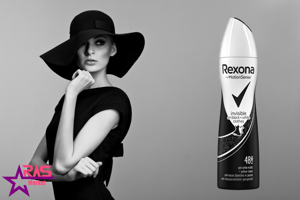 اسپری ضد تعریق رکسونا مدل Invisible On Black + White Clothes حجم 200 میلی لیتر ، خرید اینترنتی محصولات شوینده و بهداشتی ، ارس مارکت