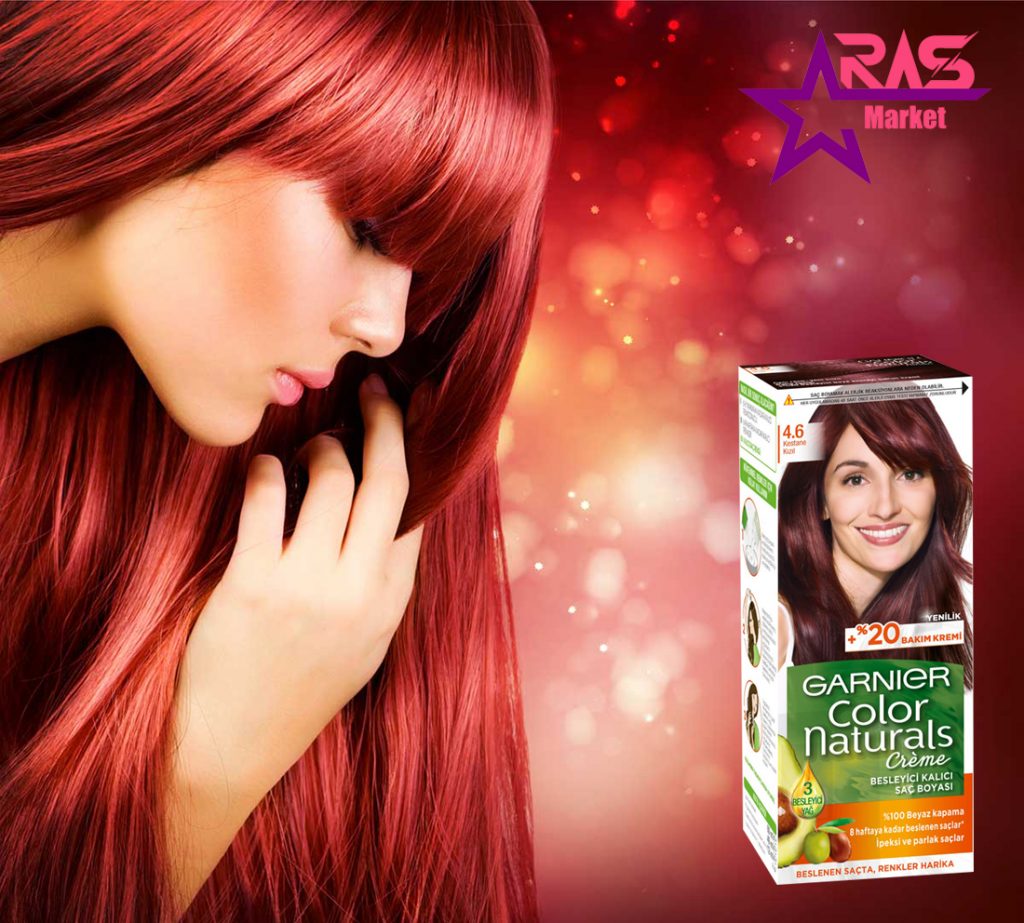 کیت رنگ مو گارنیر سری Color Naturals شماره 4.6 ، خرید اینترنتی محصولات شوینده و بهداشتی ، بهداشت بانوان