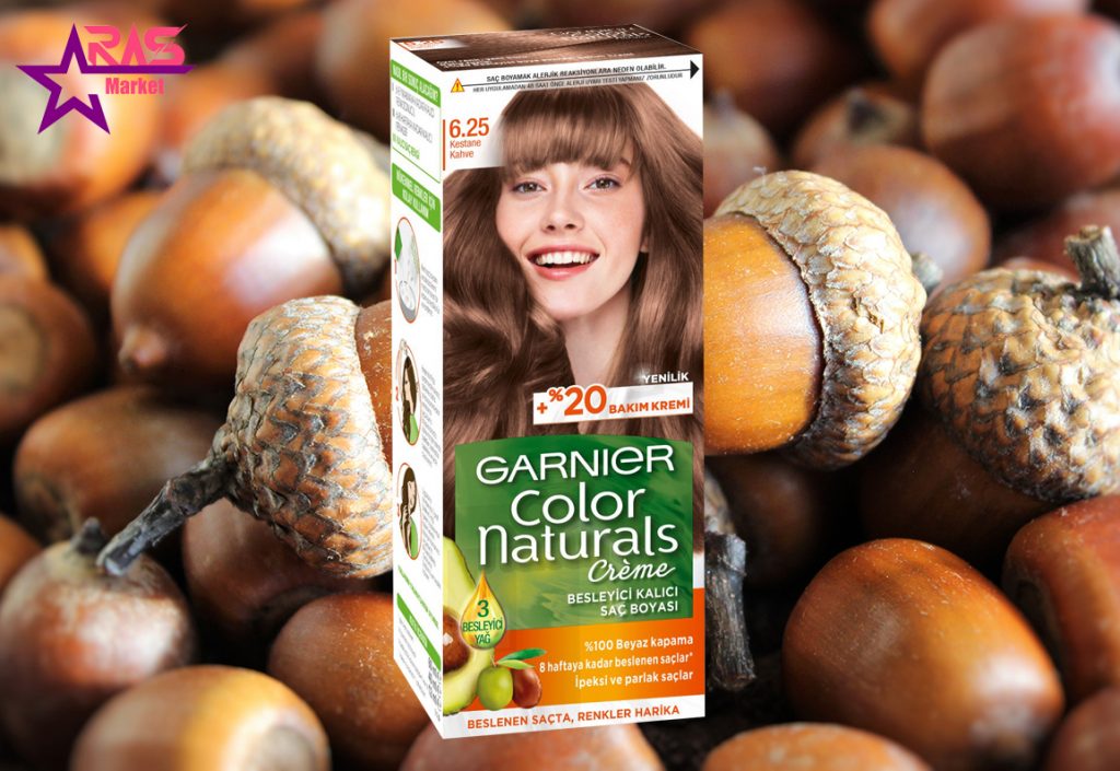 کیت رنگ مو گارنیر سری Color Naturals شماره 6.25 ، خرید اینترنتی محصولات شوینده و بهداشتی ، بهداشت بانوان