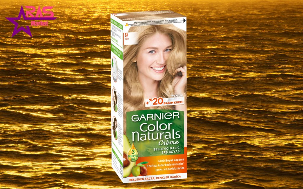 کیت رنگ مو گارنیر سری Color Naturals شماره 9 ، خرید اینترنتی محصولات شوینده و بهداشتی ، بهداشت بانوان ، ارس مارکت