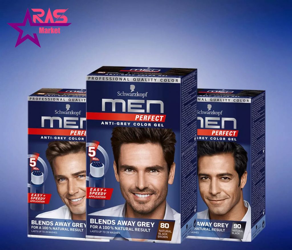 کیت رنگ مو مردانه Men Perfect شماره 80 ، خرید اینترنتی محصولات شوینده و بهداشتی ، ارس مارکت ، رنگ موی مردانه من