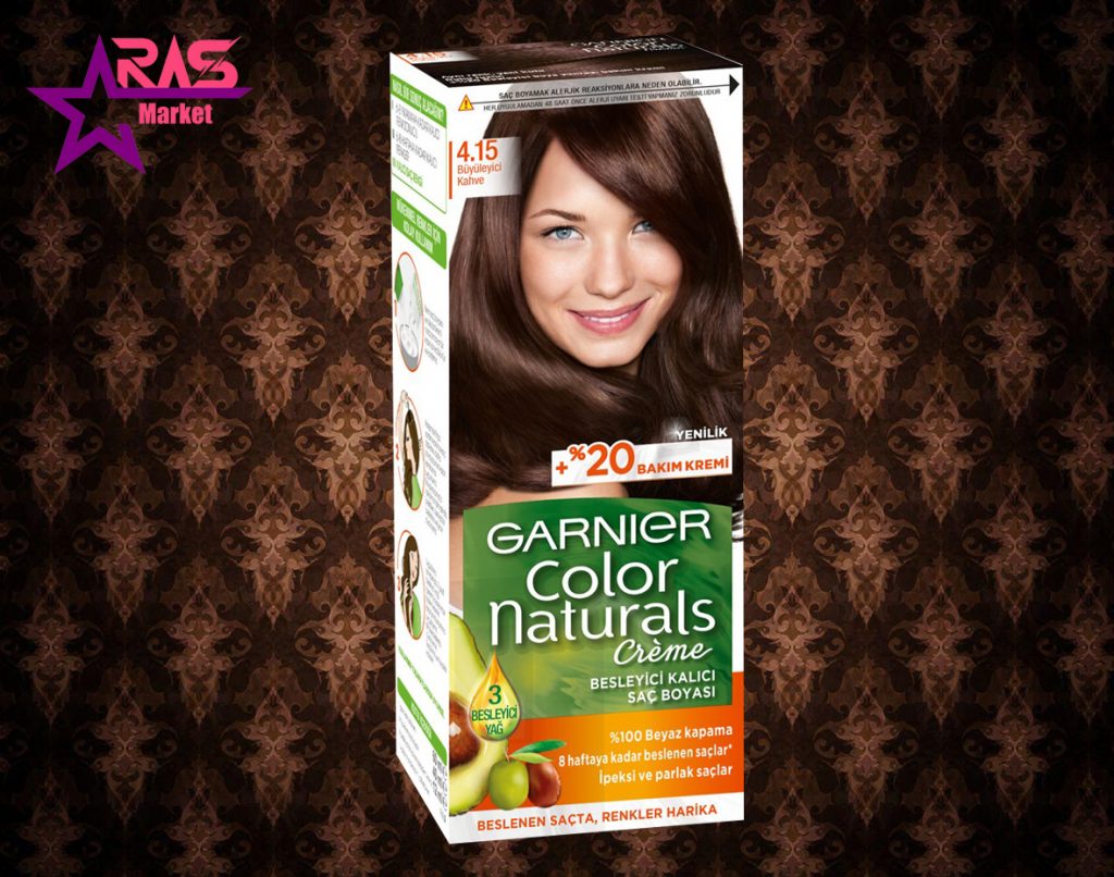 کیت رنگ مو گارنیر سری Color Naturals شماره 4.15 ، خرید اینترنتی محصولات شوینده و بهداشتی ، ارس مارکت