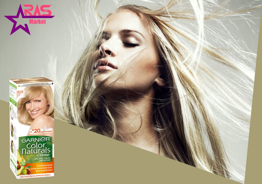 کیت رنگ مو گارنیر سری Color Naturals شماره 9.13 ، خرید اینترنتی محصولات شوینده و بهداشتی ، رنگ موی garnier