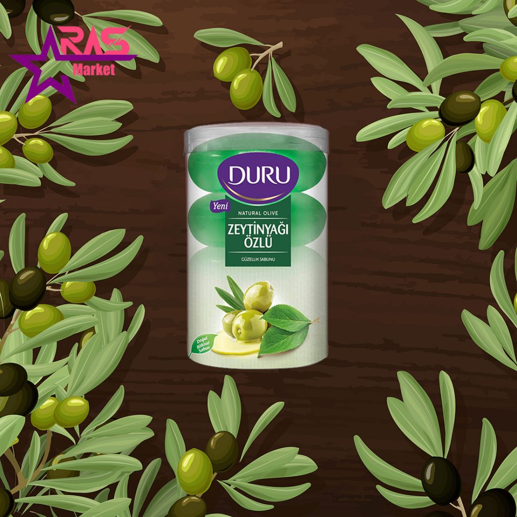 صابون دورو مدل Natural Olive حاوی عصاره روغن زیتون 4 عددی ، خرید اینترنتی محصولات شوینده و بهداشتی