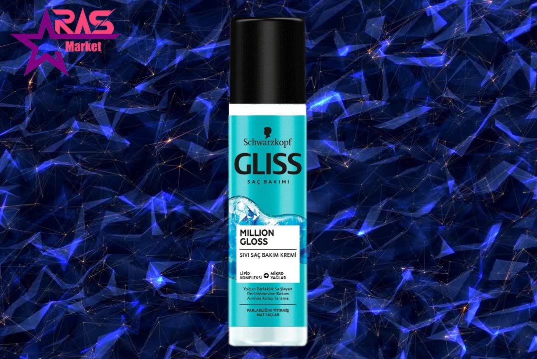 اسپری دو فاز گلیس مدل Million Gloss مناسب انواع مو 200 میلی لیتر ، خرید اینترنتی محصولات شوینده و بهداشتی