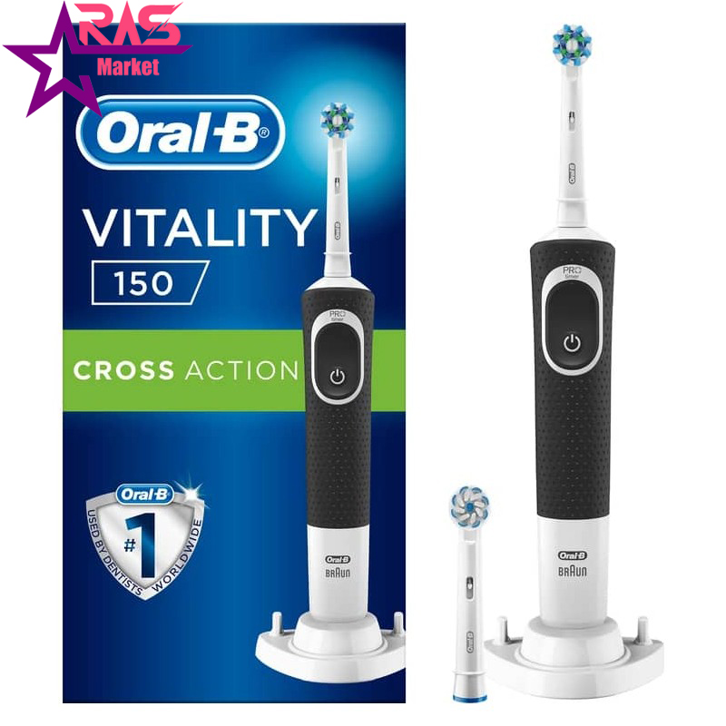 مسواک برقی اورال بی مدل Vitality D150 Cross Action رنگ مشکی ، خرید اینترنتی محصولات شوینده و بهداشتی ، مسواک برقی oralb