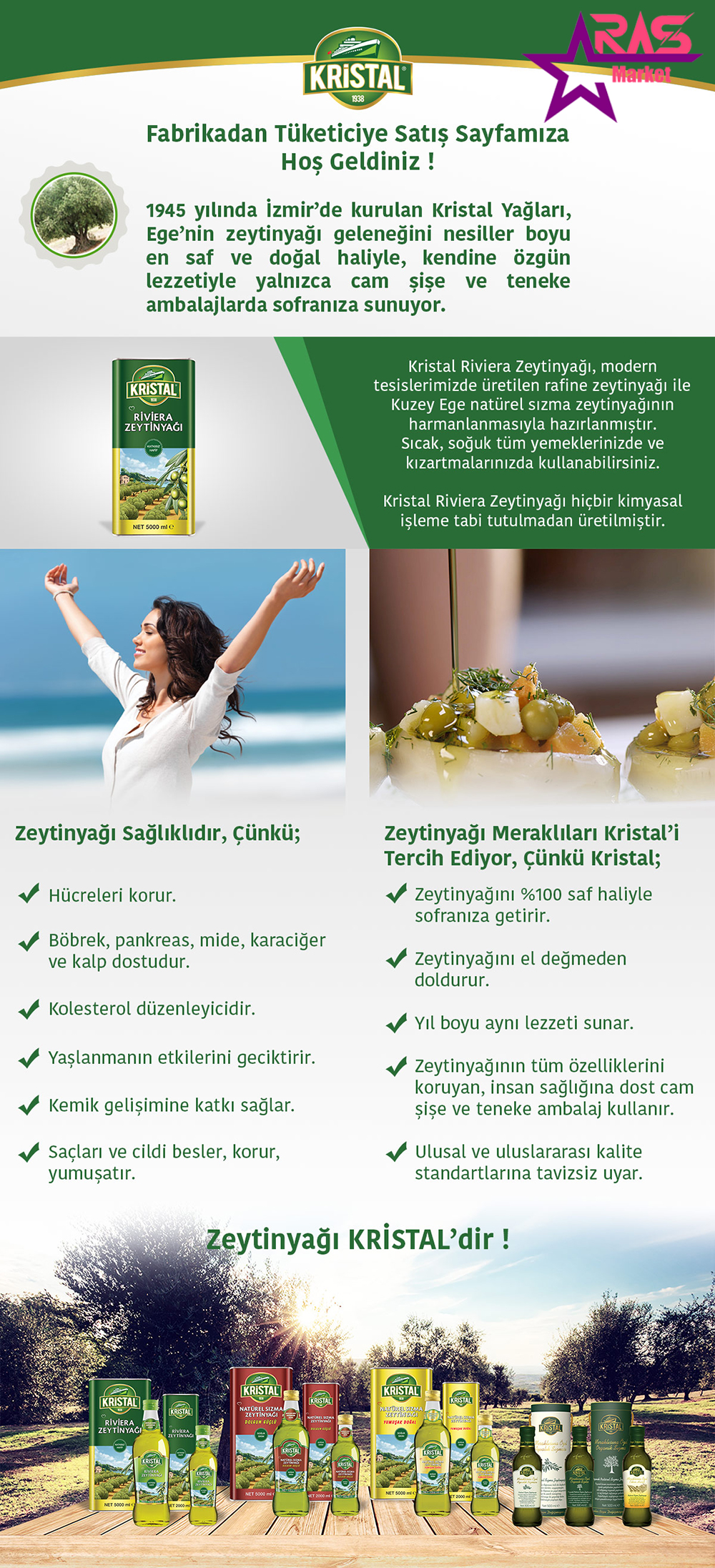 روغن زیتون کریستال 5 لیتر ، خرید اینترنتی محصولات غذایی ، ارس مارکت ، روغن زیتون خالص کریستال ، روغن زیتون kristal