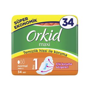 نوار بهداشتی ارکید مدل Orkid Maxi اندازه نرمال 34 عددی