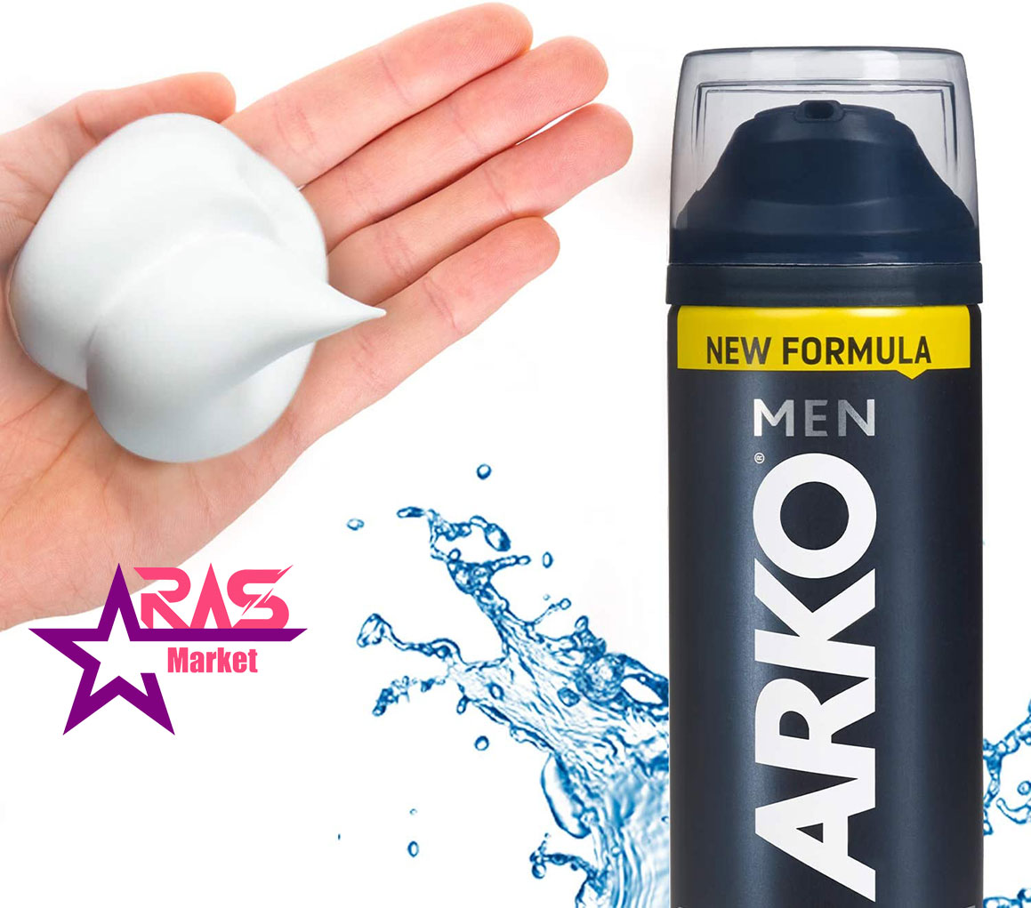 فوم اصلاح آرکو مدل Black حجم 200 میلی لیتر ، خرید اینترنتی محصولات شوینده و بهداشتی ، ارس مارکت