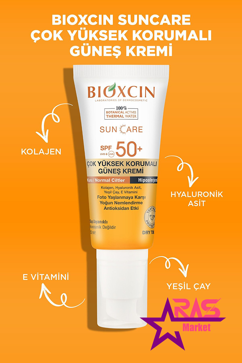 کرم ضد آفتاب رنگی بیوکسین +SPF50 مناسب پوست های معمولی و خشک 50 میلی لیتر ، خرید اینترنتی محصولات شوینده و بهداشتی