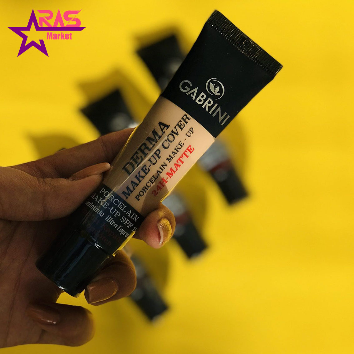 کرم پودر مات گابرینی سری Derma شماره 101 رنگ روشن 40 میلی لیتر ، کرم پودر گابرینی روشن