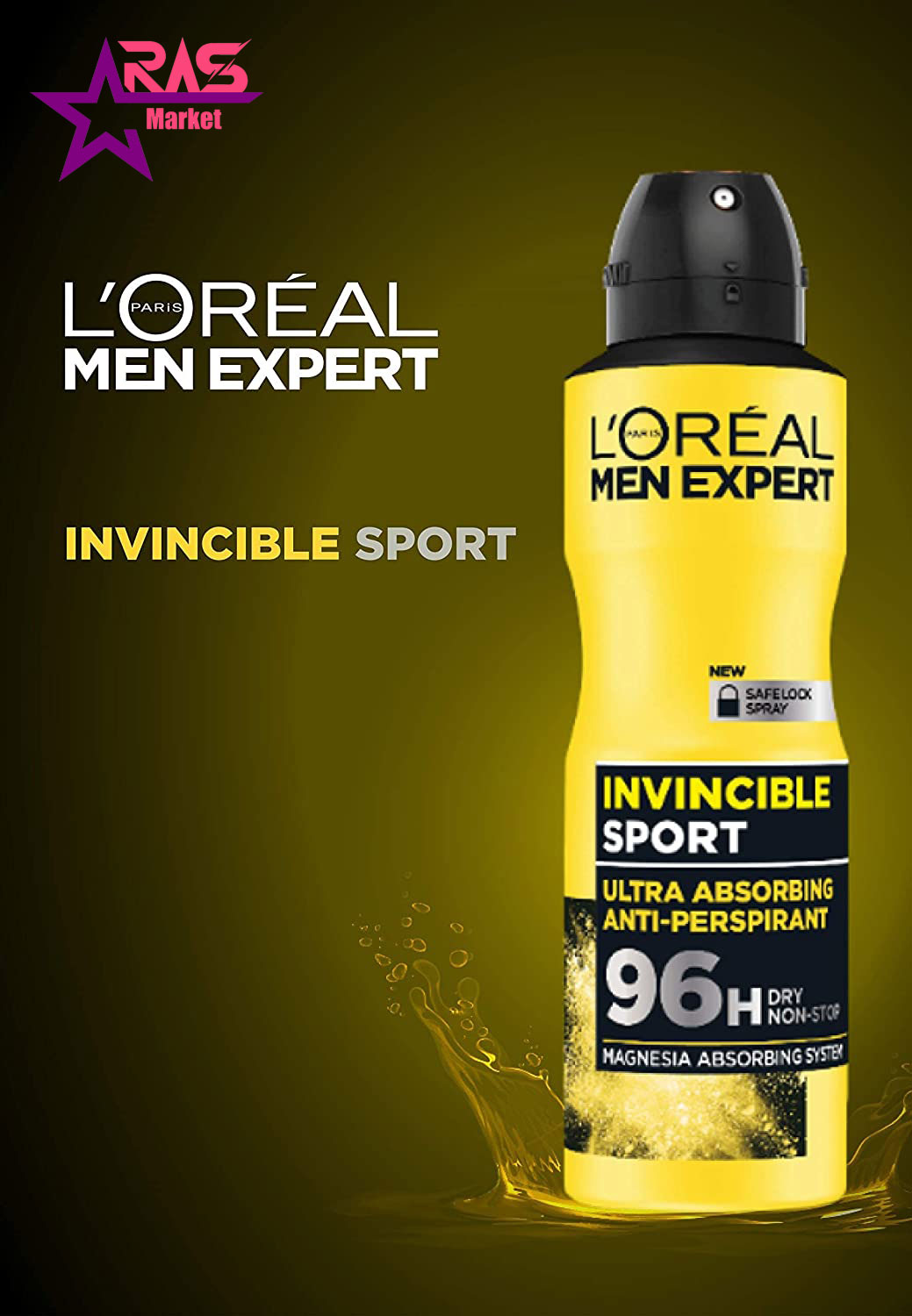 اسپری ضد تعریق لورآل سری Men Expert مدل Invincible Sport مردانه 250 میلی لیتر ، خرید اینترنتی محصولات شوینده و بهداشتی