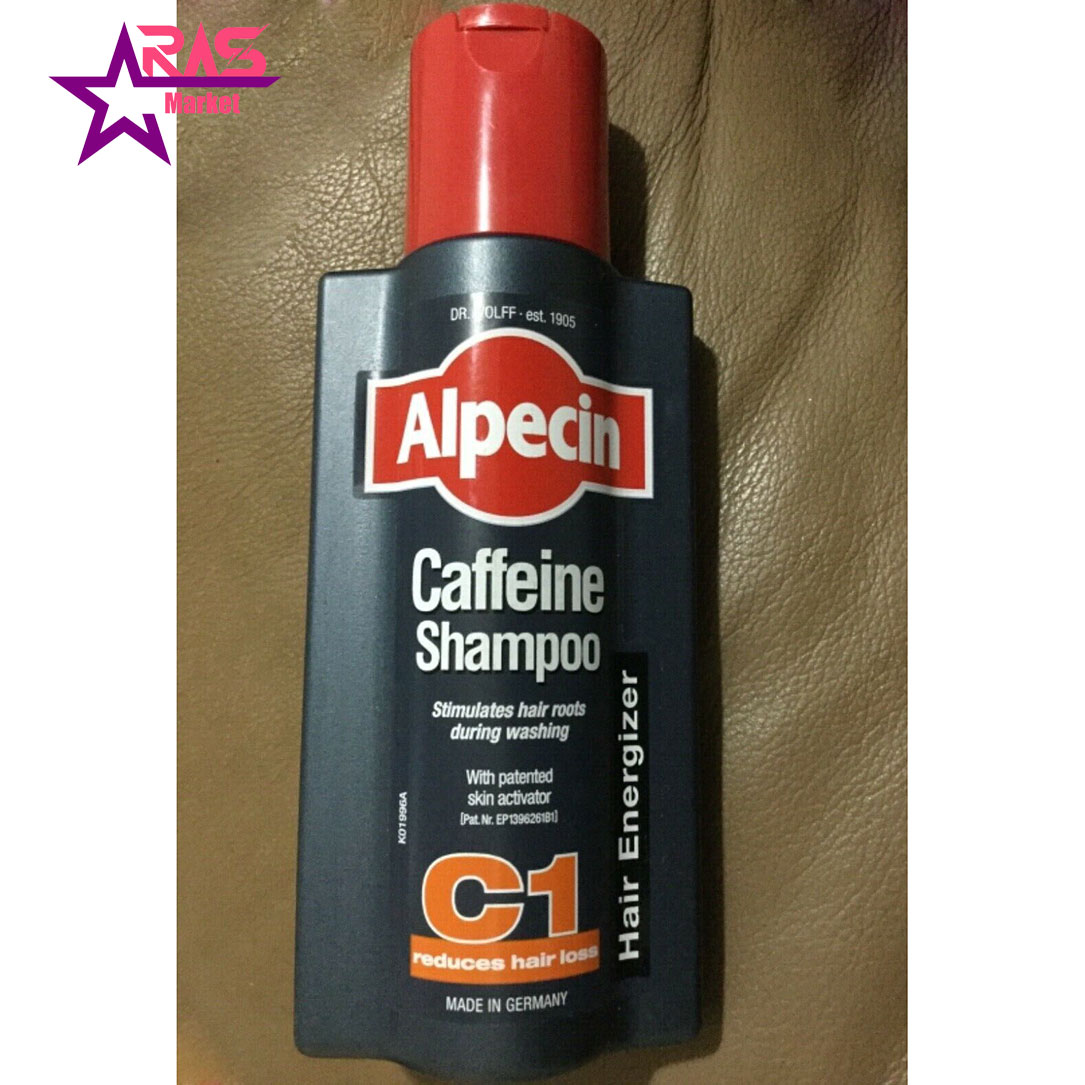 شامپو آلپسین مدل Caffeine C1 تقویت کننده و ضد ریزش مو 250 میلی لیتر ، ارس مارکت ، استحمام