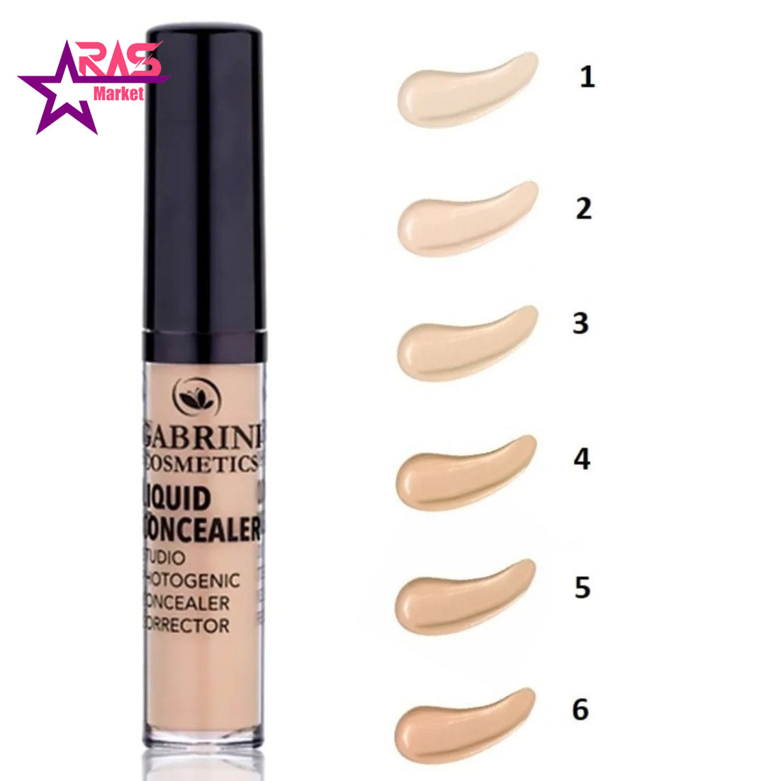 کانسیلر مایع گابرینی شماره 01 حجم 13 میلی لیتر ، آرایش صورت ، gabrini