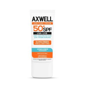 کرم ضد آفتاب و ضد لک اکسول +SPF50 بی رنگ مناسب انواع پوست 50 میلی لیتر