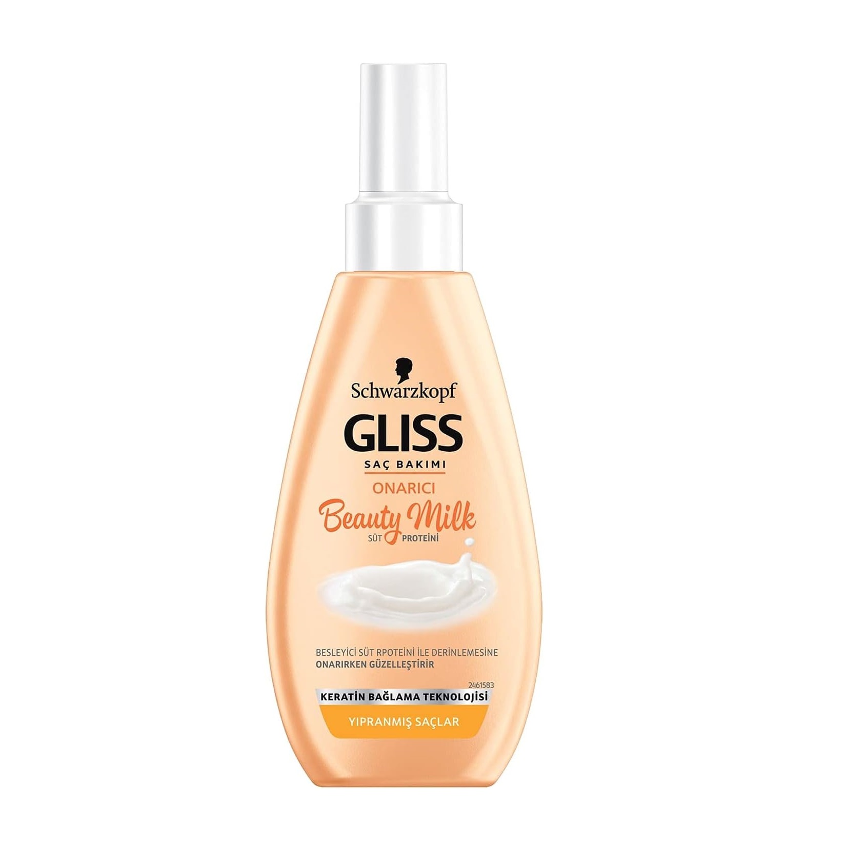اسپری شیر مو گلیس سری Beauty Milk مدل Onarıcı مناسب موهای خشک و آسیب دیده 150 میلی لیتر
