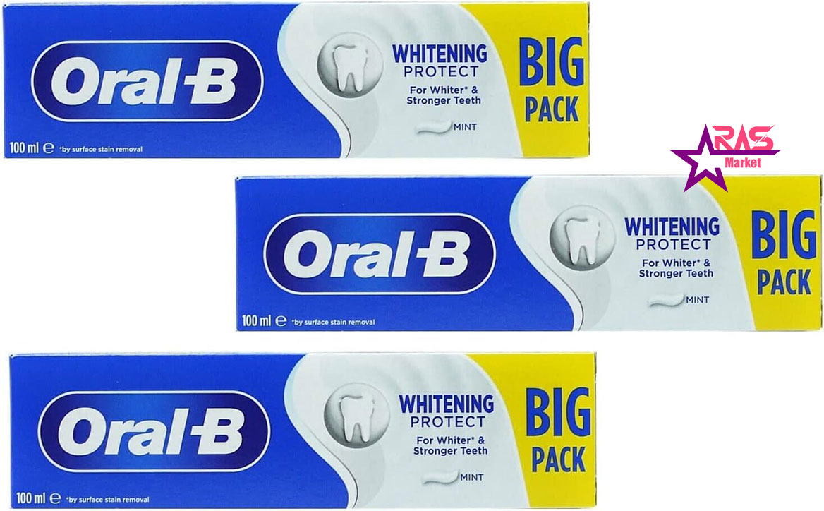 خمیر دندان whitening protect اورال بی 100 میلی لیتر-خرید خمیر دندان سفید کننده اورال بی