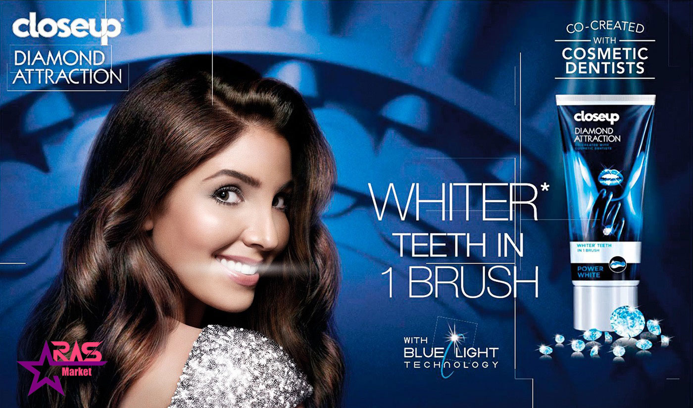 روش استفاده از خمیر دندان سفید کننده Diamond Attraction کلوز آپ 75ml