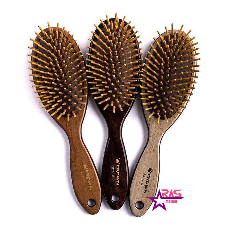 برس مو کراون مدل پیتر Crown Pitter-W قهوه ای روشن-خرید برس مو کراون مدل پیتر