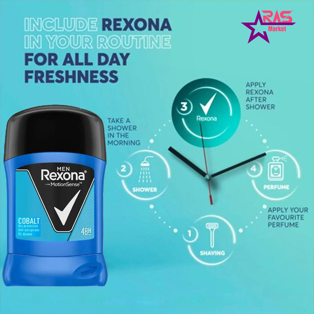 قیمت رول و مام ضد تعریق Rexona Stick Deodorant Cobalt
