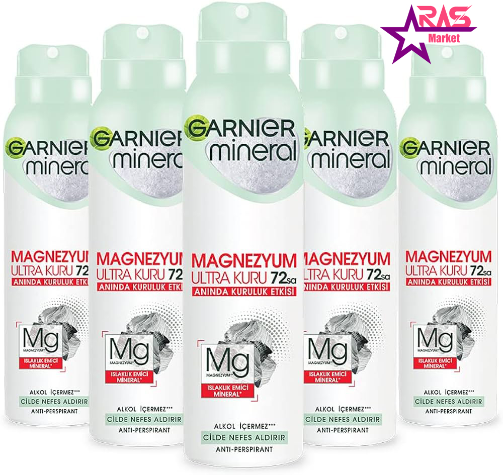 اسپری ضد تعریق گارنیر مدل Magnezyum حجم 150 میل زنانه