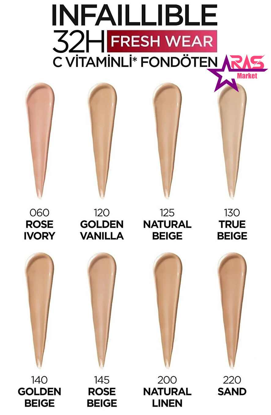 خرید و قیمت کرم پودر اینفالیبل 32 ساعته لورال شماره 220