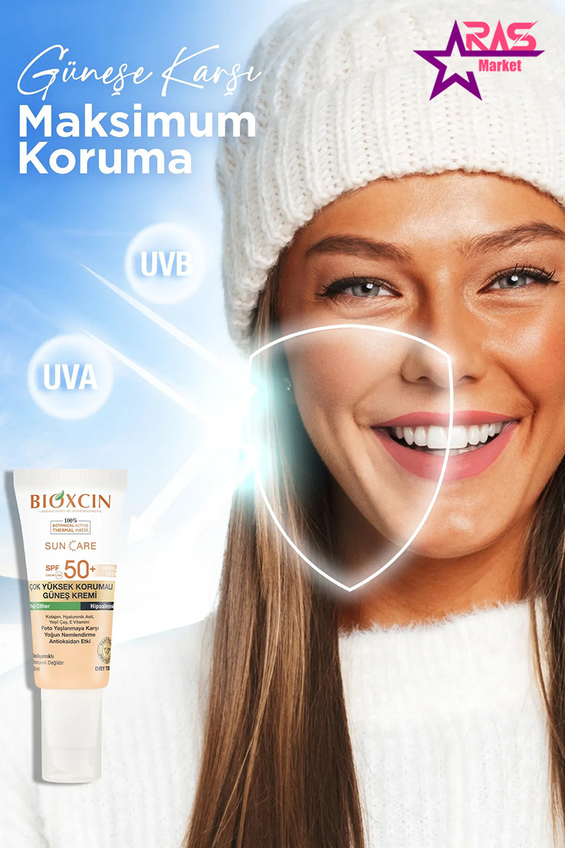 خرید و قیمت کرم ضد آفتاب رنگی بیوکسین SPF50 پوست چرب