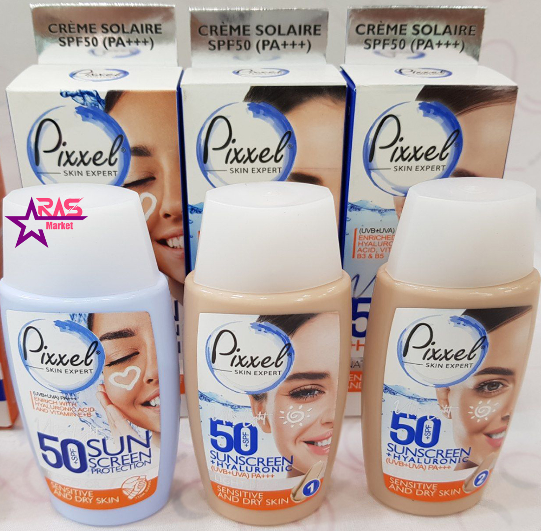 قیمت و خرید کرم ضد آفتاب رنگی پیکسل SPF 50 پوست خشک و حساس بژ طبیعی
