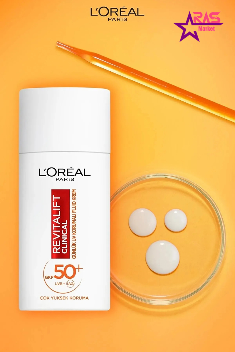قیمت و خرید کرم فلوئید ضد آفتاب و ضد لک لورآل با +SPF50 بی رنگ 50 میل