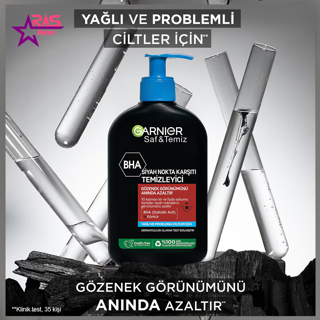 قیمت و خرید ژل شستشوی زغالی گارنیر مناسب جوش های سر سیاه 250 میل