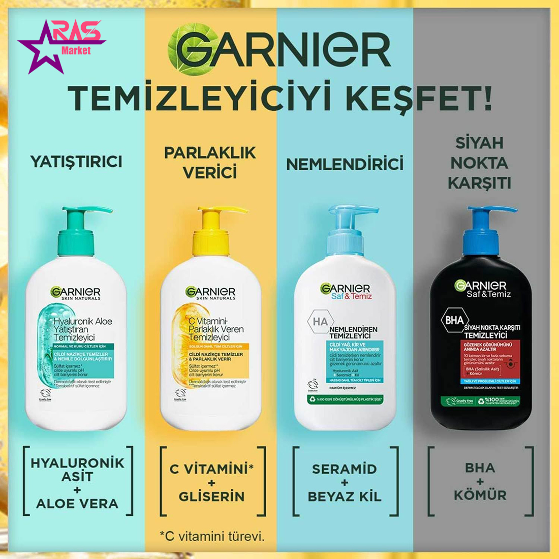 ژل شستشوی آبرسان هیالورونیک اسید گارنیر 250 میلی لیتر-قیمت و خرید ژل شستشوی صورت آبرسان پیور اکتیو گارنیر