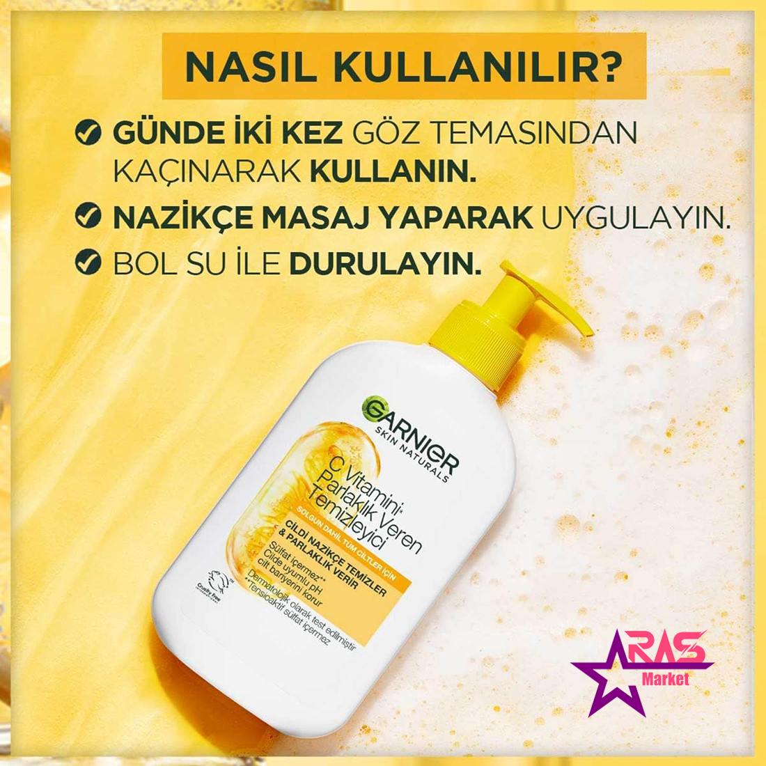 خرید اینترنتی ژل شستشوی صورت گارنیه مدل Vitamin C حجم 200 میلی لیتر
