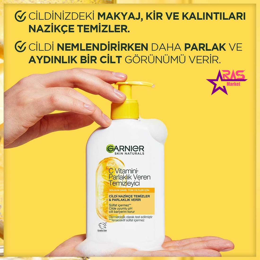قیمت ژل شستشوی صورت گارنیه مدل Vitamin C حجم 200 میلی لیتر