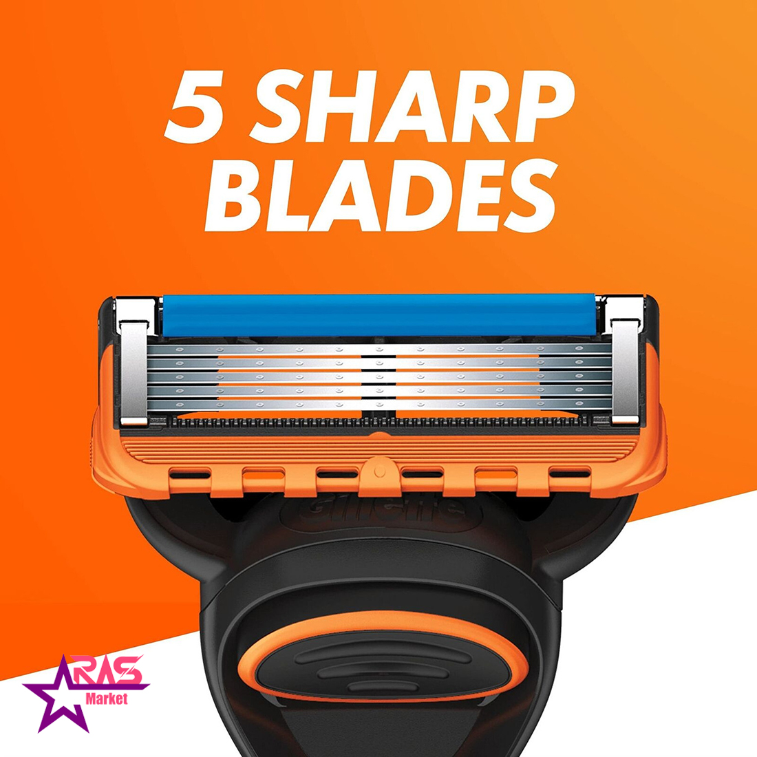 خرید اینترنتی تیغ اصلاح ژیلت مدل Fusion 5 به همراه یدک اضافه