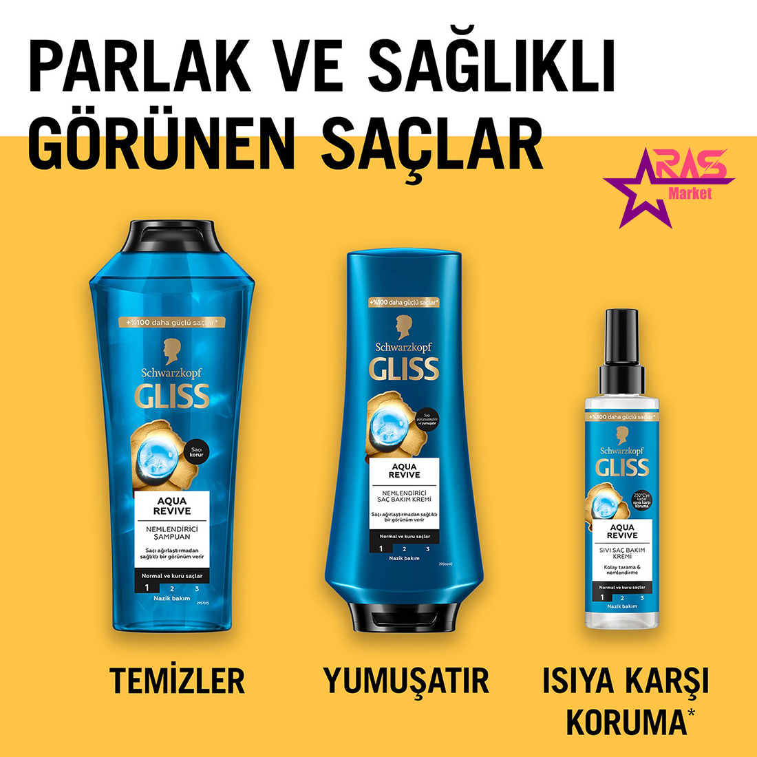 خرید اینترنتی شامپو آبرسان موهاي نرمال و خشك Aqua revive گليس