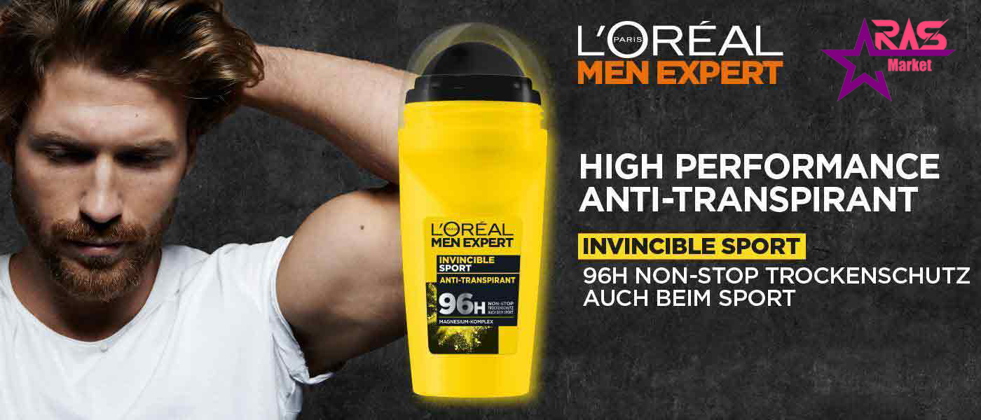 قیمت و خرید رول ضد تعریق مردانه لورال سری Men Expert مدل Invincible Sport