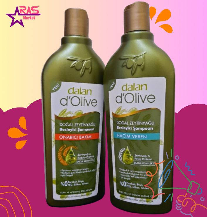شامپو حجم دهنده مو حاوی روغن زیتون دالان 400 میل Dalan