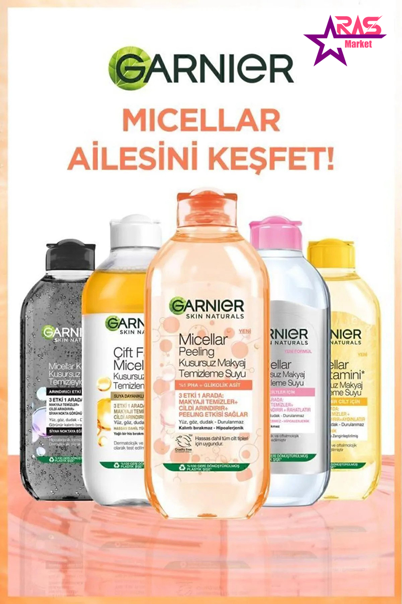 خرید اینترنتی میسلار واتر لایه بردار گارنیر 400 میل