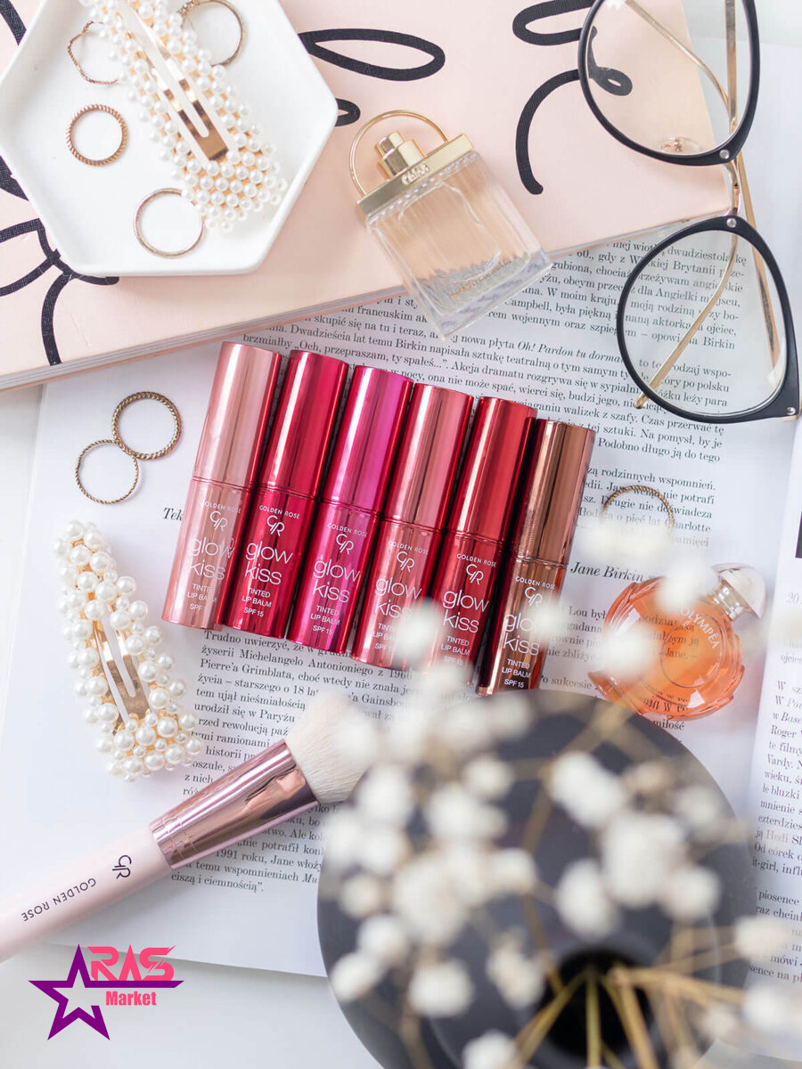 تینت و بالم لب spf 15 گلدن رز مدل GLOW KISS شماره 01