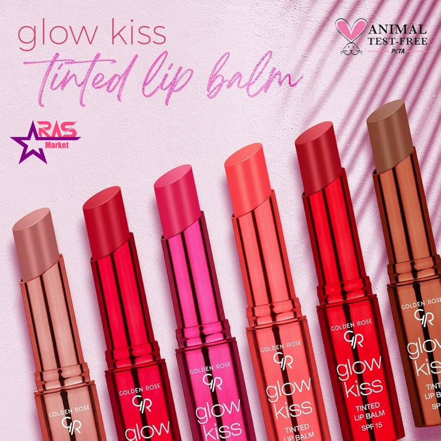 قیمت و خرید تینت لب Glow Kiss حاوی SPF 15 گلدن رز شماره 05