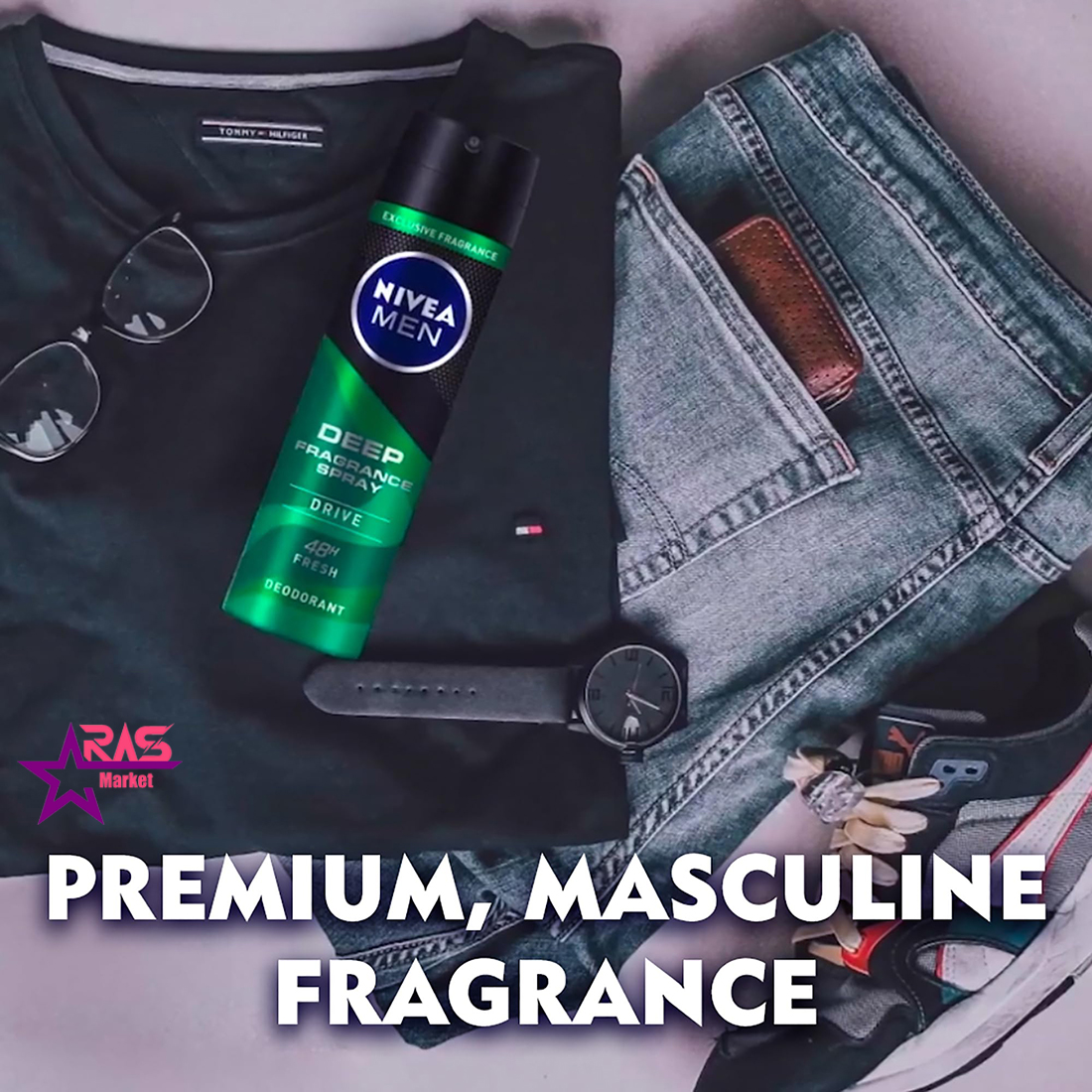 خرید اینترنتی اسپری مردانه نیوآ Nivea سری Deep مدل Fragrance Drive